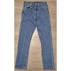 Levis Premium Jeans 501 S Size 26x30 Blue BIG E Denim Pants Button Fly Levi's